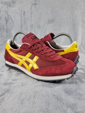Onitsuka Tiger EDR 78 Red Yellow Suede Sneakers Mens Size 7.5 1183B395